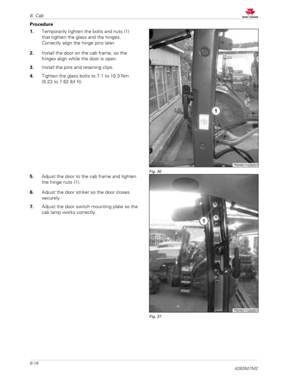 Massey Ferguson 1736, 1742, 1749, 1754, 1758, 1759 Tractor Service Repair Manual