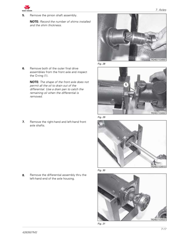 Massey Ferguson 1736, 1742, 1749, 1754, 1758, 1759 Tractor Service Repair Manual