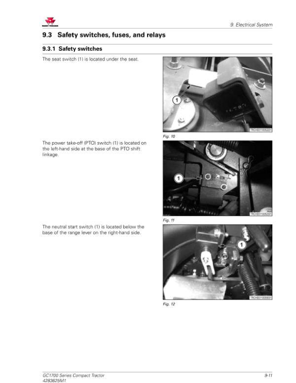 Massey Ferguson GC1723E, GC1725M Tractor Service Manual_Service Manual_361 Massey Ferguson GC1723E, GC1725M Tractor Workshop Service Manual