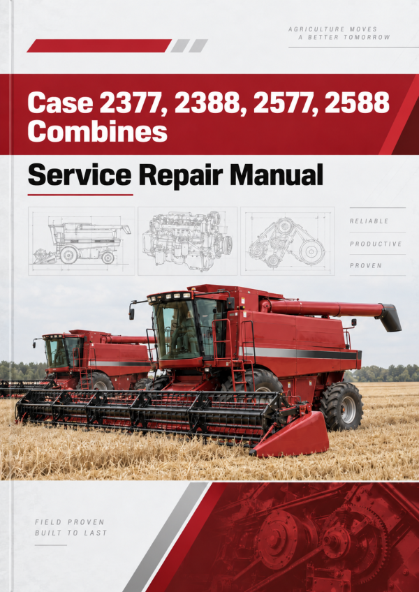Case 2377, 2388, 2577, 2588 Combines Service Repair
