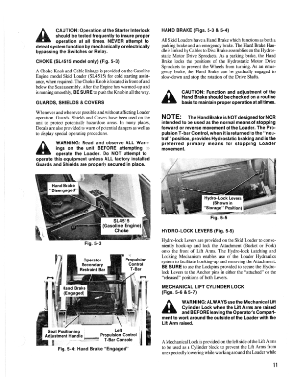 Gehl SL4615 Skid Steer Loader Operators and Parts Manual