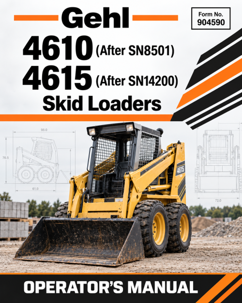 Gehl SL4615 Skid Steer Loader Operators and Parts Manual