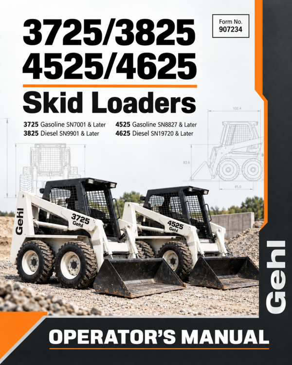 Gehl SL4525 Skid Steer Loader Operators and Parts Manual Gehl SL4525 Skid Steer Loader Operators and Parts Manual