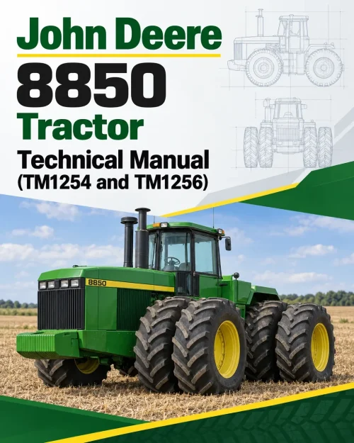 John Deere 8850 Tractor Technical Manual (TM1254 and TM1256)