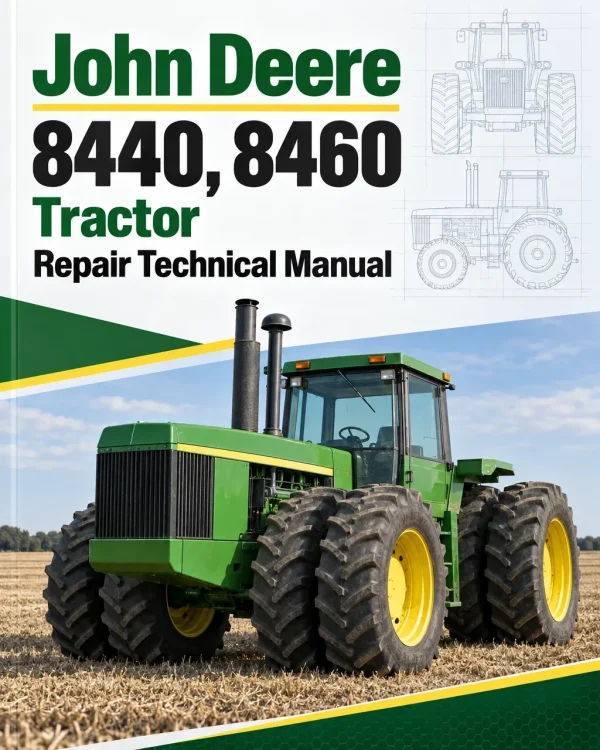 John Deere 8440, 8460 Tractor Repair Technical Manual (TM1199)