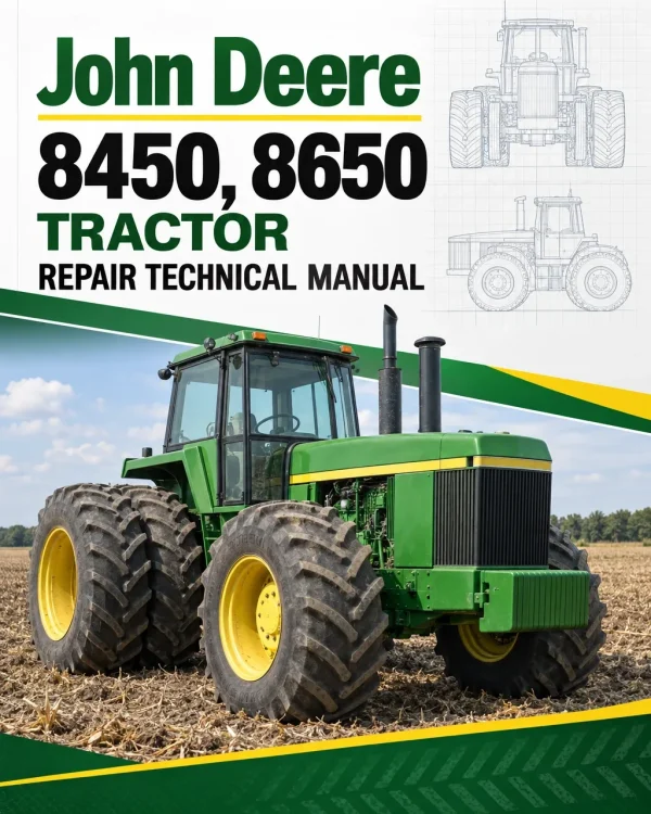 John Deere 8450, 8650 Tractor Repair Technical Manual John Deere 8450, 8650 Tractor Repair Technical Manual