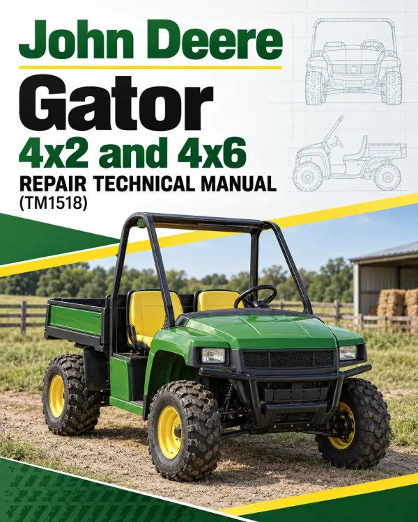 John Deere Gator 4x2 and 4x6 Repair Technical Manual (TM1518)