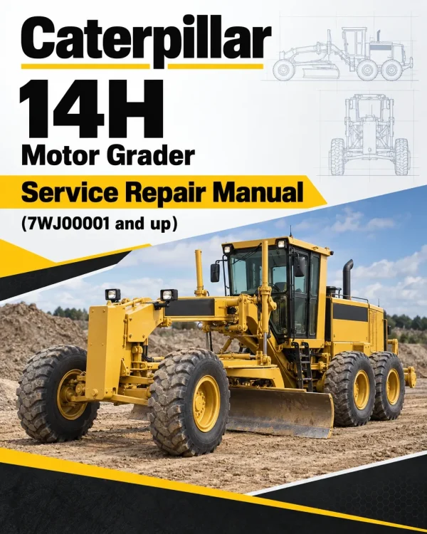 Caterpillar CAT 14H NA Motor Grader Service Repair Manual (7WJ00001 and up)