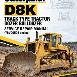 Caterpillar CAT D8K Track Type Tractor Dozer Bulldozer Service Repair Manual (76V00505 and up)
