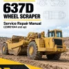 Caterpillar CAT 637D Wheel Scraper Service Repair Manual (23W01044 and up)