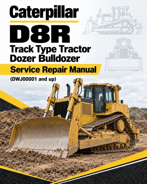 Caterpillar CAT D8R Track Type Tractor Dozer Bulldozer Service Repair Manual (DWJ00001 and up)