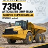 Caterpillar CAT 735C Articulated Dump Truck Service Repair Manual (TFJ00001 and up)
