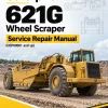 Caterpillar CAT 621G Wheel Scraper Service Repair Manual (CEP00001 and up)