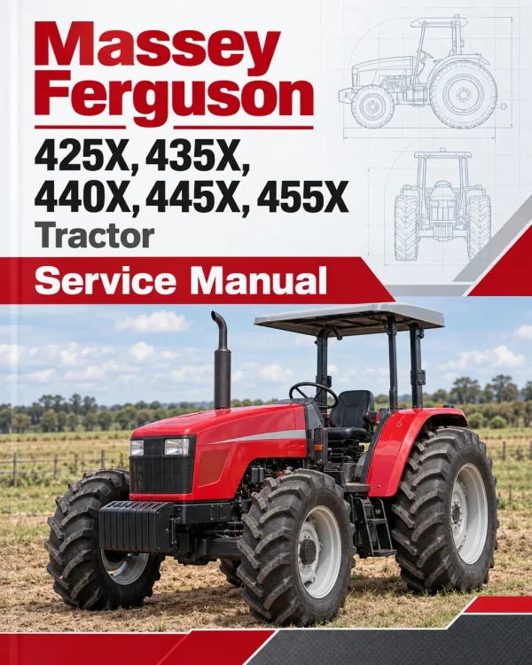 Massey Ferguson 425X, 435X, 440X, 445X, 455X Tractor Service Manual