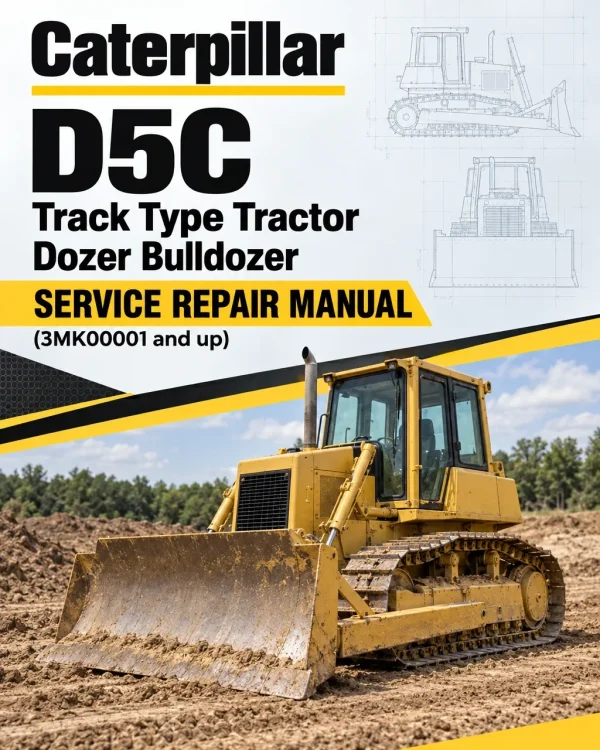 Caterpillar CAT D5C Track Type Tractor Dozer Bulldozer Service Repair Manual (3MK00001 and up)
