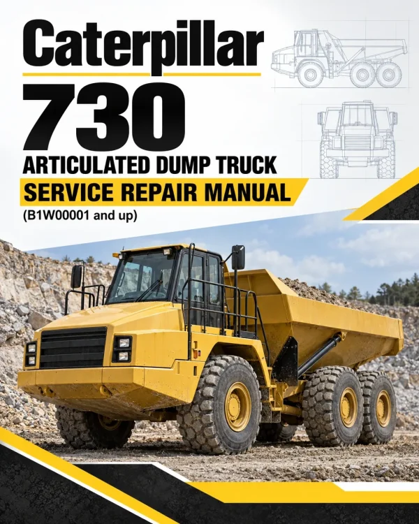 Caterpillar CAT 730 Articulated Dump Truck Service Repair Manual (B1W00001 and up)