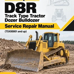 Caterpillar CAT D8R Track Type Tractor Dozer Bulldozer Service Repair Manual (T5X00001 and up)