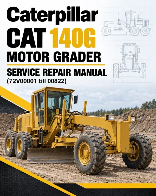 Caterpillar CAT 140G Motor Grader Service Repair Manual (72V00001 till 00822)