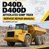 Caterpillar CAT D40D, D400D Articulated Dump Truck Service Repair Manual (2JJ00001 and up)