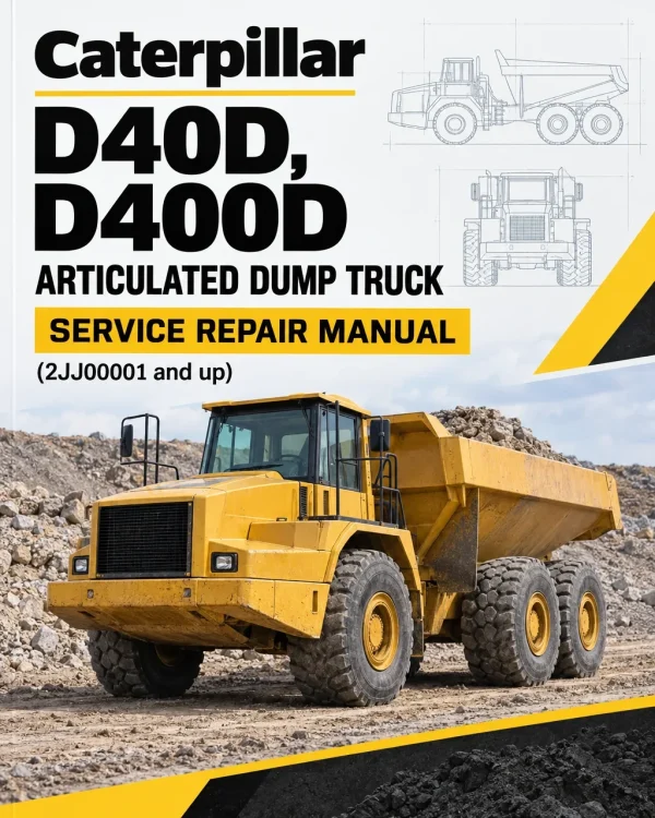 Caterpillar CAT D40D, D400D Articulated Dump Truck Service Repair Manual (2JJ00001 and up)