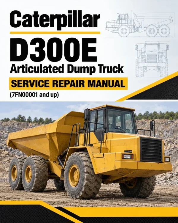 Caterpillar CAT D300E Articulated Dump Truck Service Repair Manual (7FN00001 and up)
