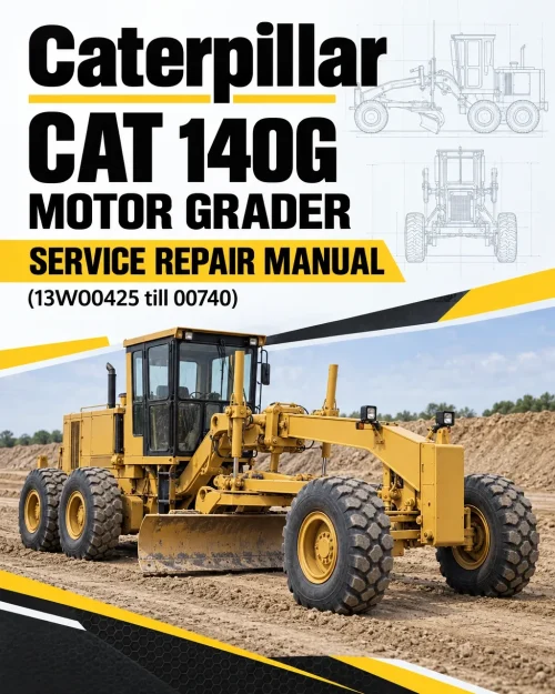 Caterpillar CAT 140G Motor Grader Service Repair Manual (13W00425 till 00740)