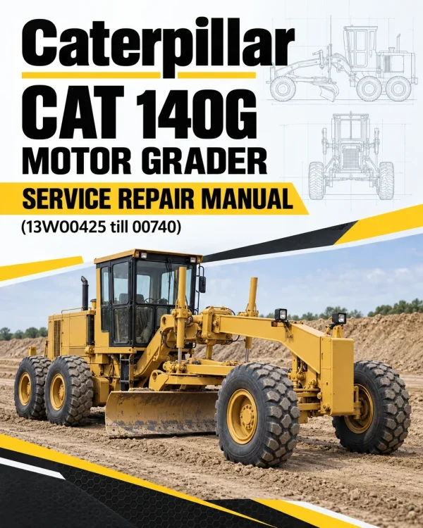 Caterpillar CAT 140G Motor Grader Service Repair Manual (13W00425 till 00740)
