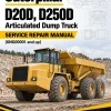 Caterpillar CAT D20D, D250D Articulated Dump Truck Service Repair Manual (6NG00001 and up)