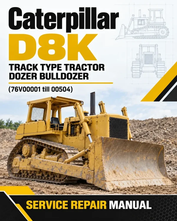 Caterpillar CAT D8K Track Type Tractor Dozer Bulldozer Service Repair Manual (76V00001 till 00504)