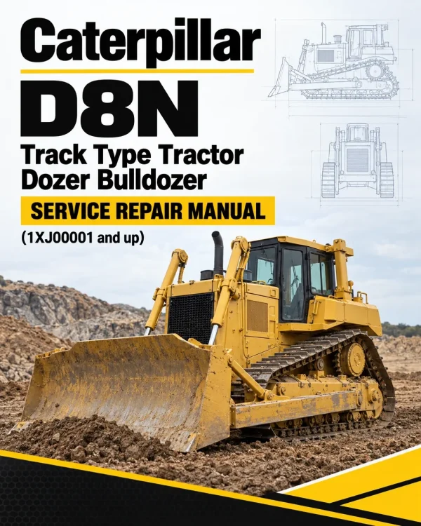 Caterpillar CAT D8N Track Type Tractor Dozer Bulldozer Service Repair Manual (1XJ00001 and up)