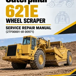 Caterpillar CAT 621E Wheel Scraper Service Repair Manual (2TF00001 till 00971)