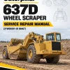 Caterpillar CAT 637D Wheel Scraper Service Repair Manual (21W00001 till 00467)