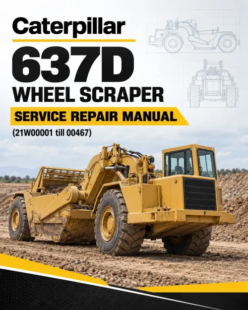 Caterpillar CAT 637D Wheel Scraper Service Repair Manual (21W00001 till 00467) Caterpillar CAT 637D Wheel Scraper Service Repair Manual (21W00001 till 00467)