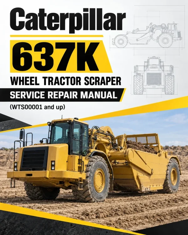 Caterpillar CAT 637K Wheel Tractor Scraper Service Repair Manual (WTS00001 and up)