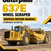 Caterpillar CAT 637E Wheel Scraper Service Repair Manual (7CB00001 till 00179)