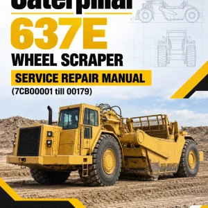 Caterpillar CAT 637E Wheel Scraper Service Repair Manual (7CB00001 till 00179)
