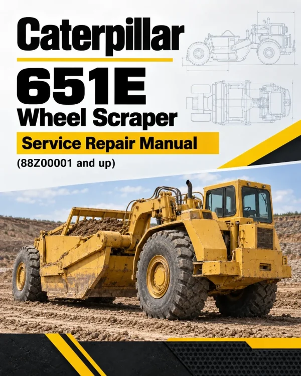 Caterpillar CAT 651E Wheel Scraper Service Repair Manual (88Z00001 and up)