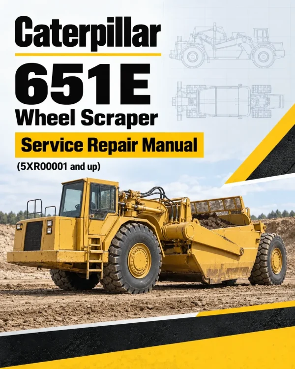 Caterpillar CAT 651E Wheel Scraper Service Repair Manual (5XR00001 and up)