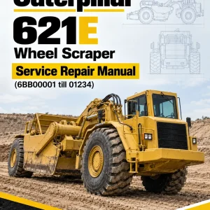 Caterpillar CAT 621E Wheel Scraper Service Repair Manual (6BB00001 till 01234)