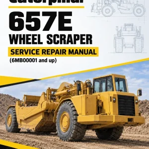 Caterpillar CAT 657E Wheel Scraper Service Repair Manual (6MB00001 and up)