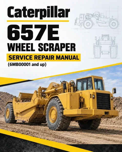 Caterpillar CAT 657E Wheel Scraper Service Repair Manual (6MB00001 and up)