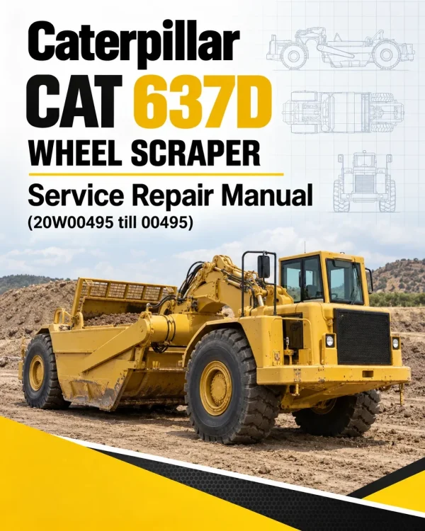 Caterpillar CAT 637D Wheel Scraper Service Repair Manual (20W00495 till 00495) Caterpillar CAT 637D Wheel Scraper Service Repair Manual (20W00495 till 00495)