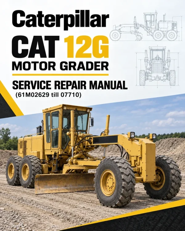 Caterpillar CAT 12G Motor Grader Service Repair Manual (61M02629 till 07710)