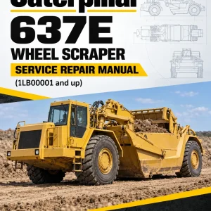 Caterpillar CAT 637E Wheel Scraper Service Repair Manual (1LB00001 and up)
