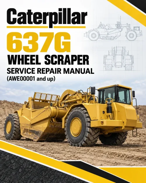 Caterpillar CAT 637G Wheel Scraper Service Repair Manual (AWE00001 and up)