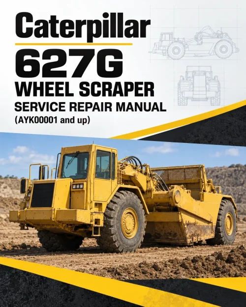 Caterpillar CAT 627G Wheel Scraper Service Repair Manual (AYK00001 and up)