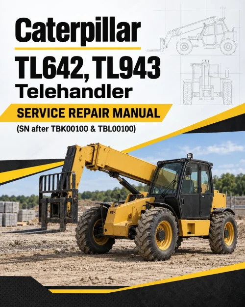 Caterpillar CAT TL642, TL943 Telehandler Service Repair Manual (SN after TBK00100 & TBL00100) Caterpillar CAT TL642, TL943 Telehandler Service Repair Manual (SN after TBK00100 & TBL00100)