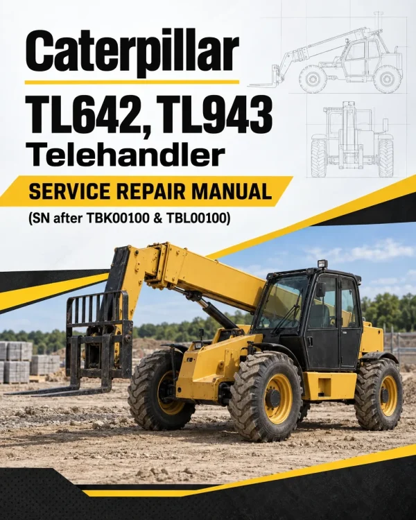 Caterpillar CAT TL642, TL943 Telehandler Service Repair Manual (SN after TBK00100 & TBL00100)