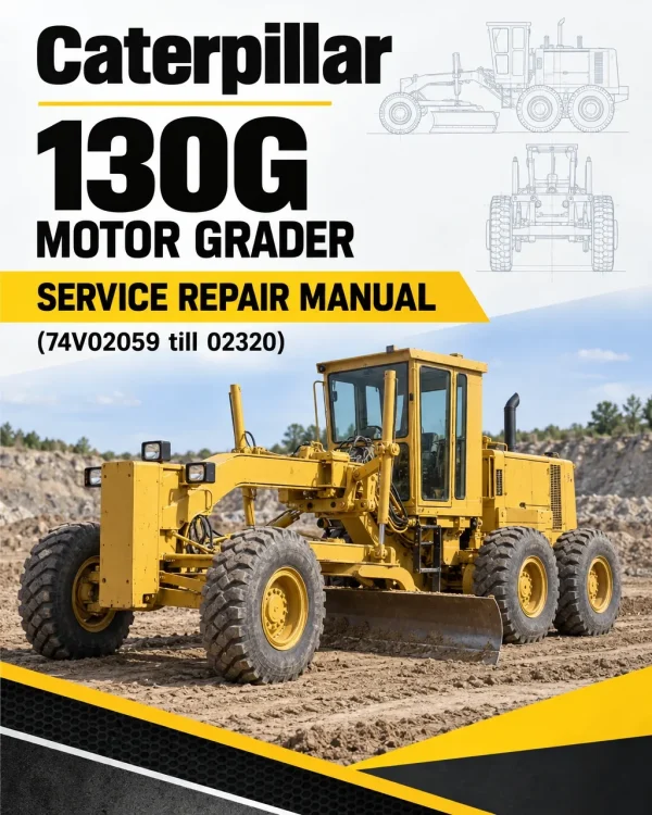 Caterpillar CAT 130G Motor Grader Service Repair Manual (74V02059 till 02320)
