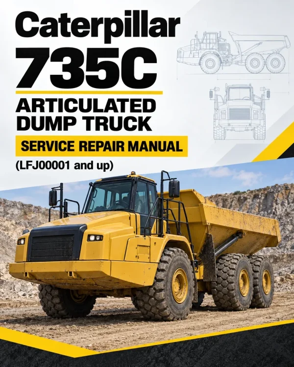 Caterpillar CAT 735C Articulated Dump Truck Service Repair Manual (LFJ00001 and up)